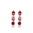 Maison Soula-Siena Hoop Earrings Ruby Pink-Earrings-3-Milagron.com