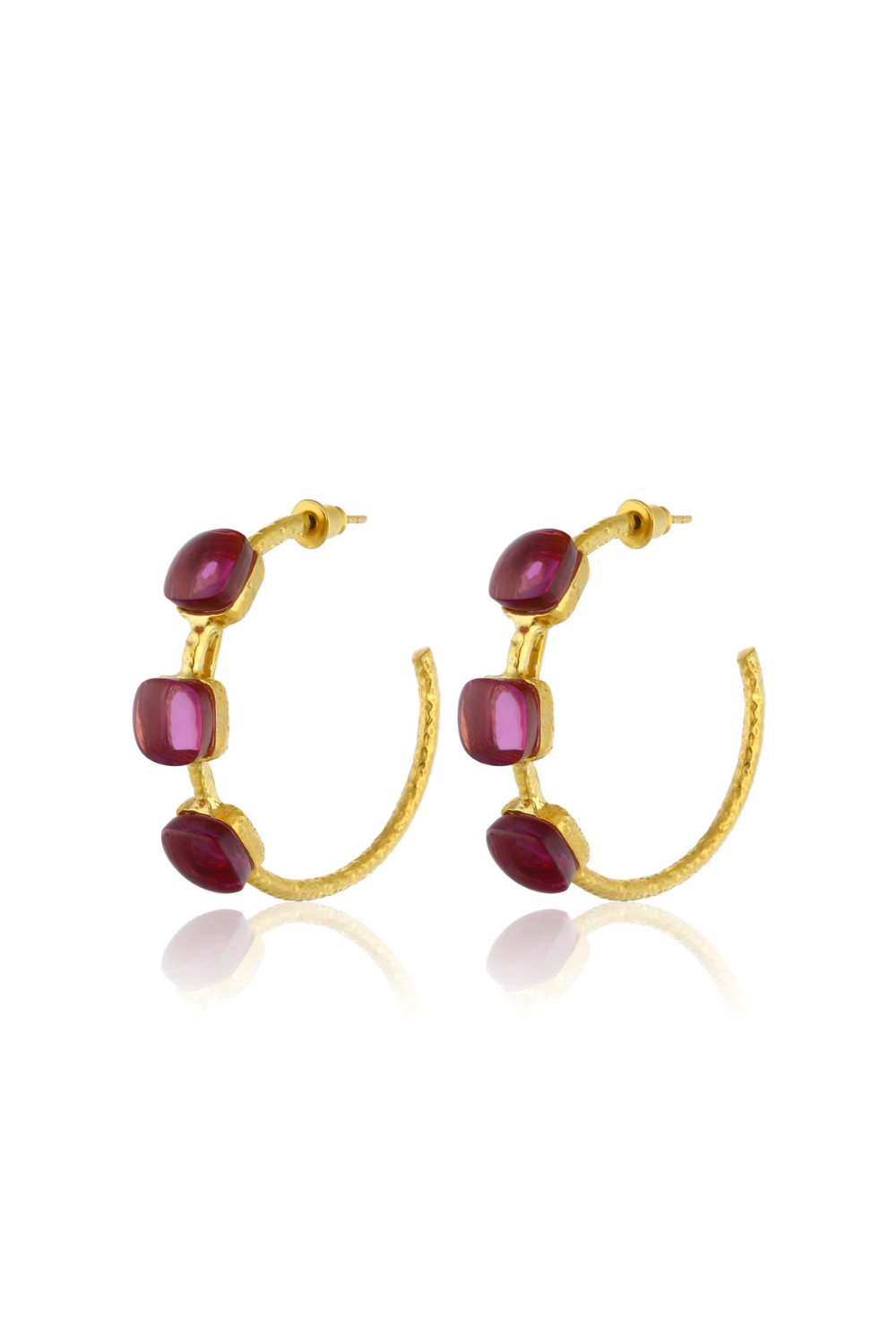 Maison Soula-Siena Küpe - Bordo Pembe-Küpe-1-Milagron.com