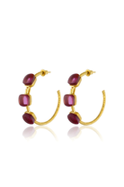 Maison Soula-Siena Küpe - Bordo Pembe-Küpe-1-Milagron.com