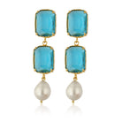 Maison Soula-Sloane Earrings Deep Blue-Earrings-1-Milagron.com