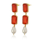 Maison Soula-Sloane Earrings Emerald Red-Earrings-3-Milagron.com