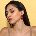 Maison Soula-Sloane Earrings Emerald Red-Earrings-5-Milagron.com