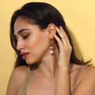 Maison Soula-Sloane Earrings Rose Pink-Earrings-4-Milagron.com