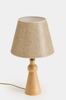 Oslo Kumaş Şapkalı Ahşap Abajur - 3