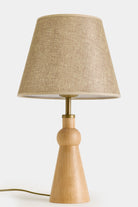 Oslo Kumaş Şapkalı Ahşap Abajur - 4