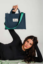 Mâlone Atelier-Deep Denim Kanvas Çanta (1 Adet Mâlone Çanta Askisi Hedi̇ye)-Omuz Çantası-2-Milagron.com