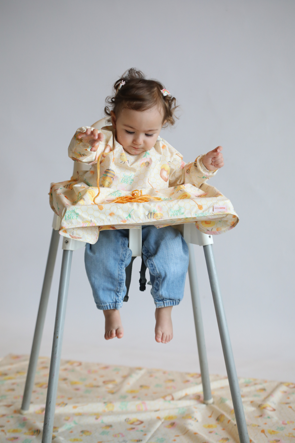 Mammam Baby-Sevimli Arılar Çok Amaçlı Su Geçirmez Yer/Masa Örtüsü-Mama Önlüğü-1-Milagron.com