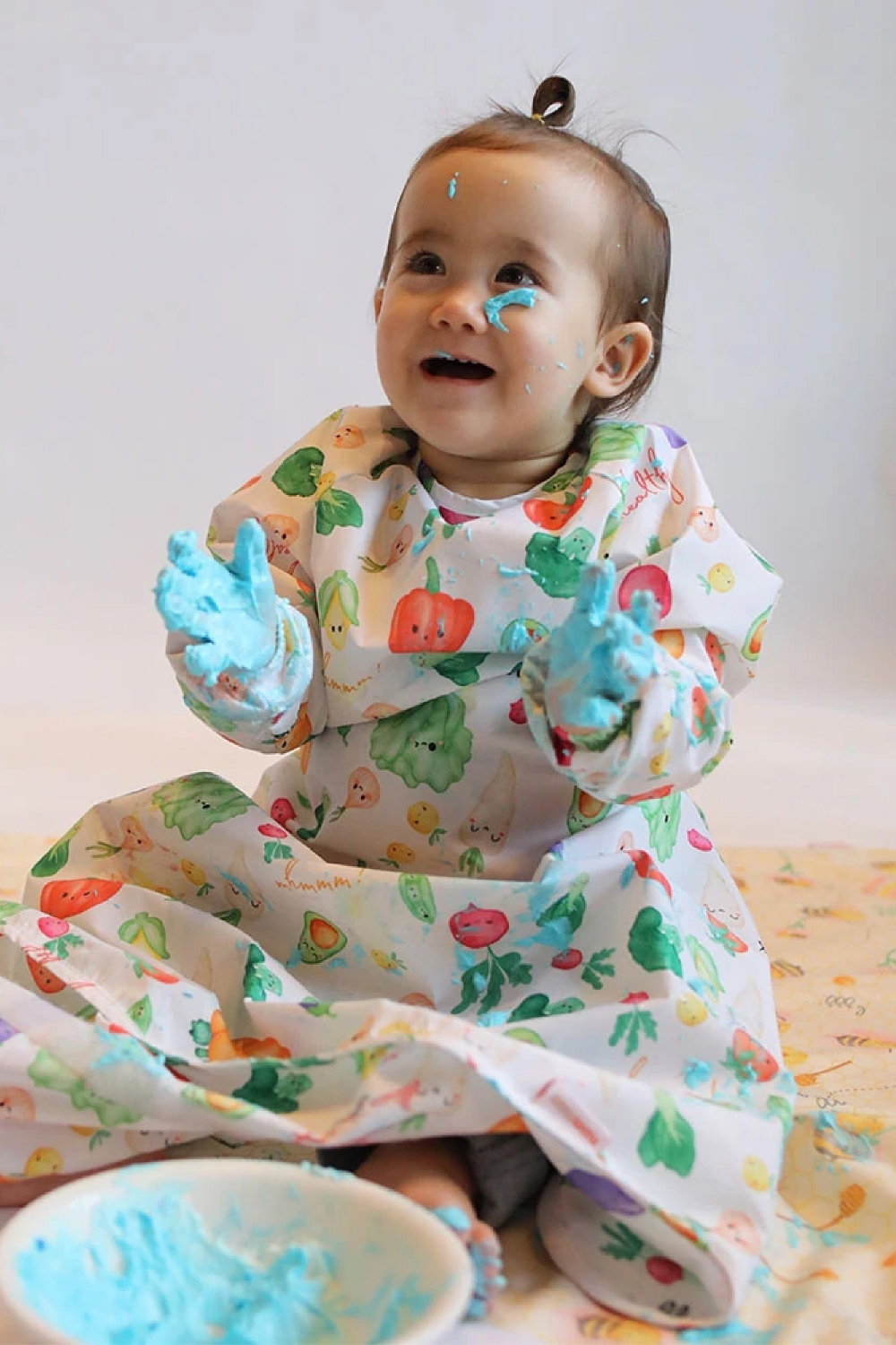 Mammam Baby-Sevimli Arılar Çok Amaçlı Su Geçirmez Yer/Masa Örtüsü-Mama Önlüğü-4-Milagron.com