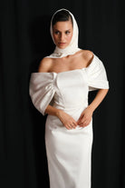 Manshet-Brigitte Straplez Saten Nikah Elbisesi-Elbise-1-Milagron.com