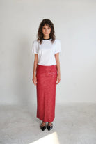 Manshet-Nadine Yırtmaçlı Deri Midi Etek-Etek-1-Milagron.com