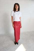 Manshet-Nadine Yırtmaçlı Deri Midi Etek-Etek-3-Milagron.com