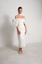 Manshet-Rouge / Kabarık Kollu Tasarım Abiye-Elbise-1-Milagron.com