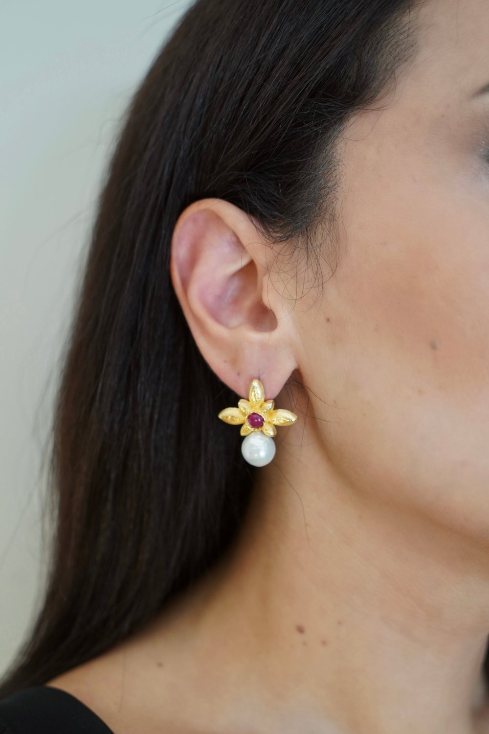 Manus In Mano-Beirut İnci Gümüş Küpe-Küpe-2-Milagron.com