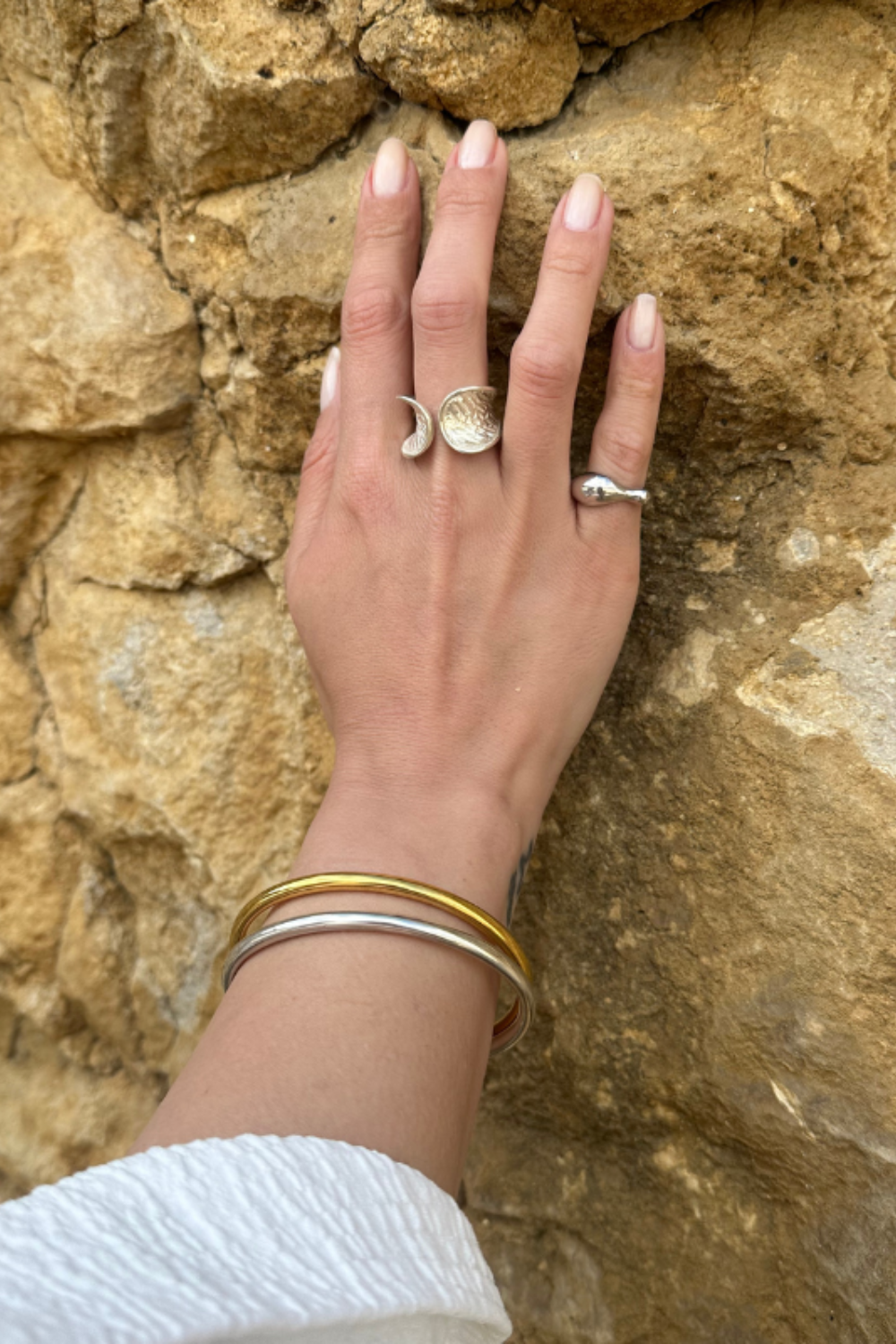 Manus In Mano-Buga Silver Bilezik-Bileklik-2-Milagron.com