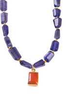 Manus In Mano-Calera İyolit Doğal Taş Gümüş Kolye-Kolye-2-Milagron.com