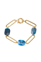 Manus In Mano-Delgada Doğal Taş Gümüş Bilezik-Bileklik-1-Milagron.com