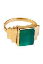 Manus In Mano-Kea Yeşil Akik Taş Gümüş Yüzük-Yüzük-1-Milagron.com