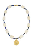 Manus In Mano-Larissa Sedefli Doğal Taş Madalyon Kolye-Kolye-1-Milagron.com