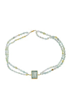 Manus In Mano-Marina Aquamarin Doğal Taş Choker Gümüş Kolye - Su Elementi-Kolye-1-Milagron.com