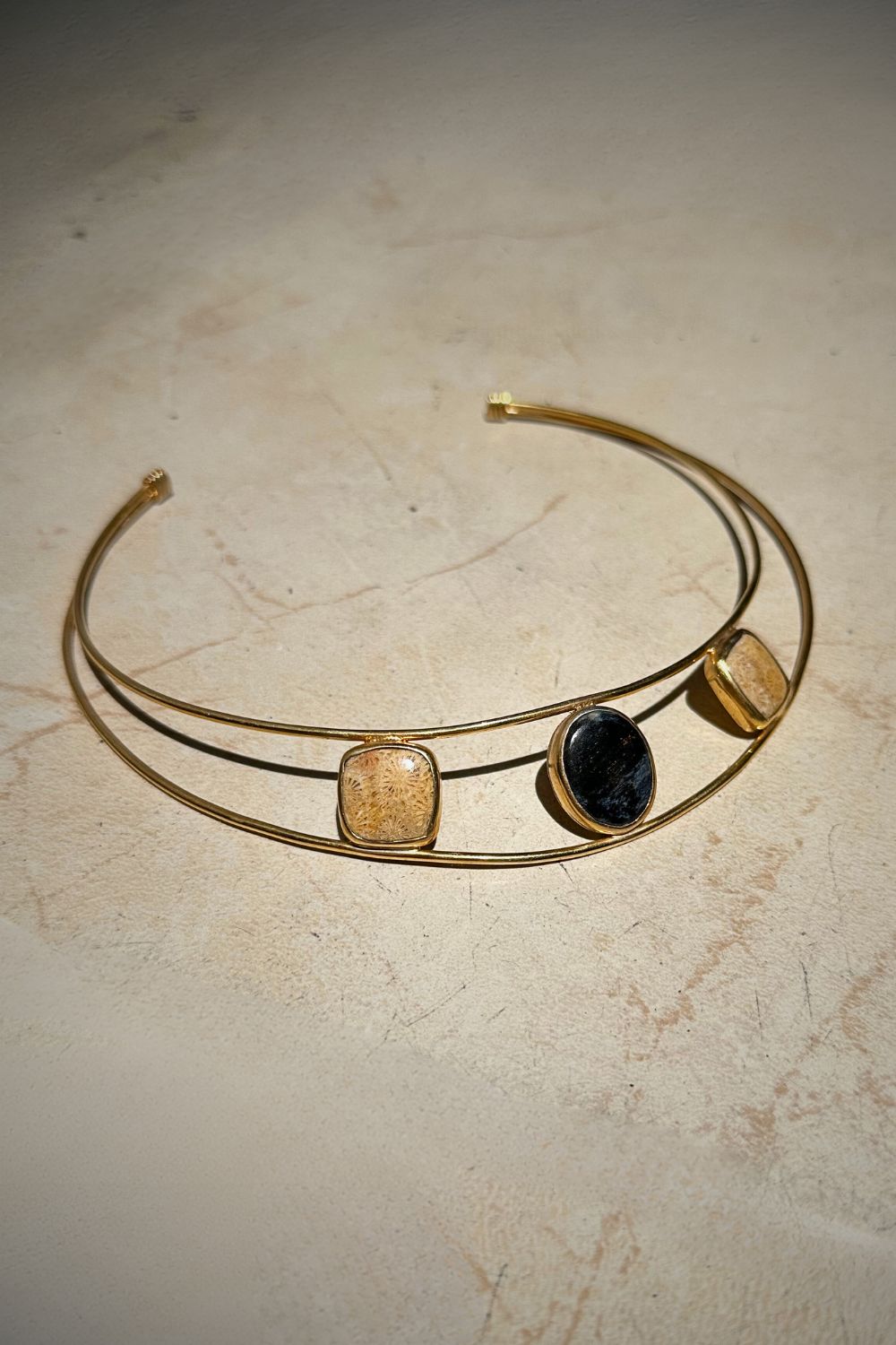 Manus In Mano-Sarov Akik Taş Gümüş Tasma Kolye-Kolye-3-Milagron.com