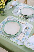 Sılvestre Amerikan Servis & Peçete Seti – Beyaz / Mavi - 0