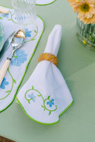 Sılvestre Amerikan Servis & Peçete Seti – Beyaz / Mavi - 1