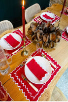 Vila Amerikan Servis Peçete Set Kırmızı Beyaz - 1