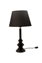 Massello Design-Elegante Ahşap Abajur Siyah-Masa Lambası-1-Milagron.com