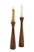 Massello Design-Jasmine 2'li Ahşap Şamdan & Mumluk-Mumluk & Şamdan-1-Milagron.com