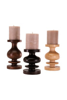 Massello Design-Lathe 3'lü Ahşap Sütun Mumluk-Mumluk & Şamdan-2-Milagron.com