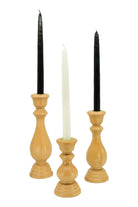 Massello Design-Tornio 3'lü Ahşap Şamdan & Mumluk-Mumluk & Şamdan-1-Milagron.com