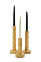 Massello Design-Trio 3'lü Ahşap Şamdan & T-light Mumluk-Mumluk & Şamdan-1-Milagron.com