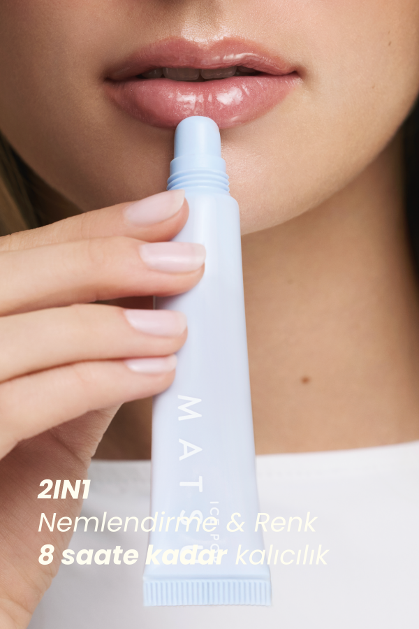 Ice Pop| 2In1 Renk Veren & Nemlendirici Parlak Lip Balm 10 Ml