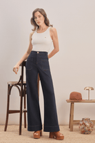 Mavlo-70s Chic Yüksek Bel Bootcut Jeans-Kot Pantolon-1-Milagron.com
