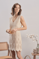 Mavlo-Boho Nakışlı Mini Elbise-Elbise-3-Milagron.com