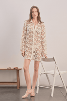 Mavlo-Daisy Kroşe Mini Elbise-Elbise-1-Milagron.com