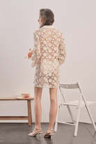 Mavlo-Daisy Kroşe Mini Elbise-Elbise-4-Milagron.com