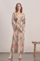 Mavlo-Jardin Saten Maxi Elbise-Elbise-1-Milagron.com