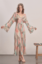 Mavlo-Jardin Saten Maxi Elbise-Elbise-3-Milagron.com