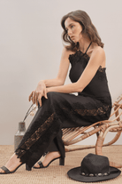 Mavlo-Midnight Bloom Nakışlı Pantolon-Pantolon-2-Milagron.com