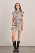 Mavlo-Moonlit Payetli Mini Etek-Etek-1-Milagron.com