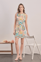 Mavlo-Morocco Keten Mini Elbise-Elbise-1-Milagron.com