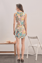 Mavlo-Morocco Keten Mini Elbise-Elbise-4-Milagron.com