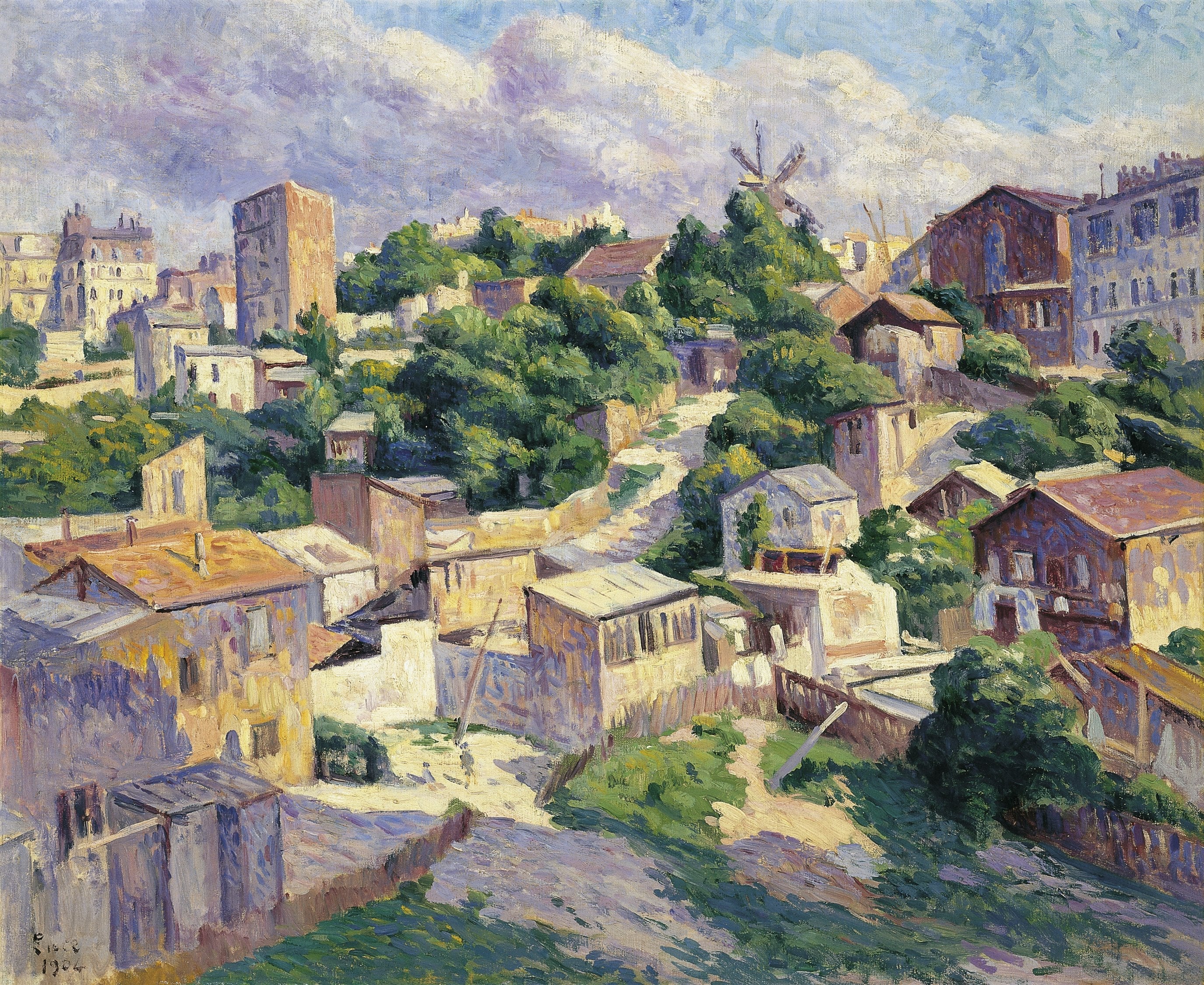 Maximilien Luce - Montmartre’Da Çalılık