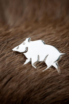 Melinka Accessories-Wild Boar Gümüş Broş 01-Broş-2-Milagron.com