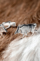 Melinka Accessories-Wild Boar Gümüş Kol Düğmesi 02-Kol Düğmesi-2-Milagron.com