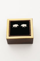 Melinka Accessories-Wild Boar Gümüş Kol Düğmesi 02-Kol Düğmesi-5-Milagron.com