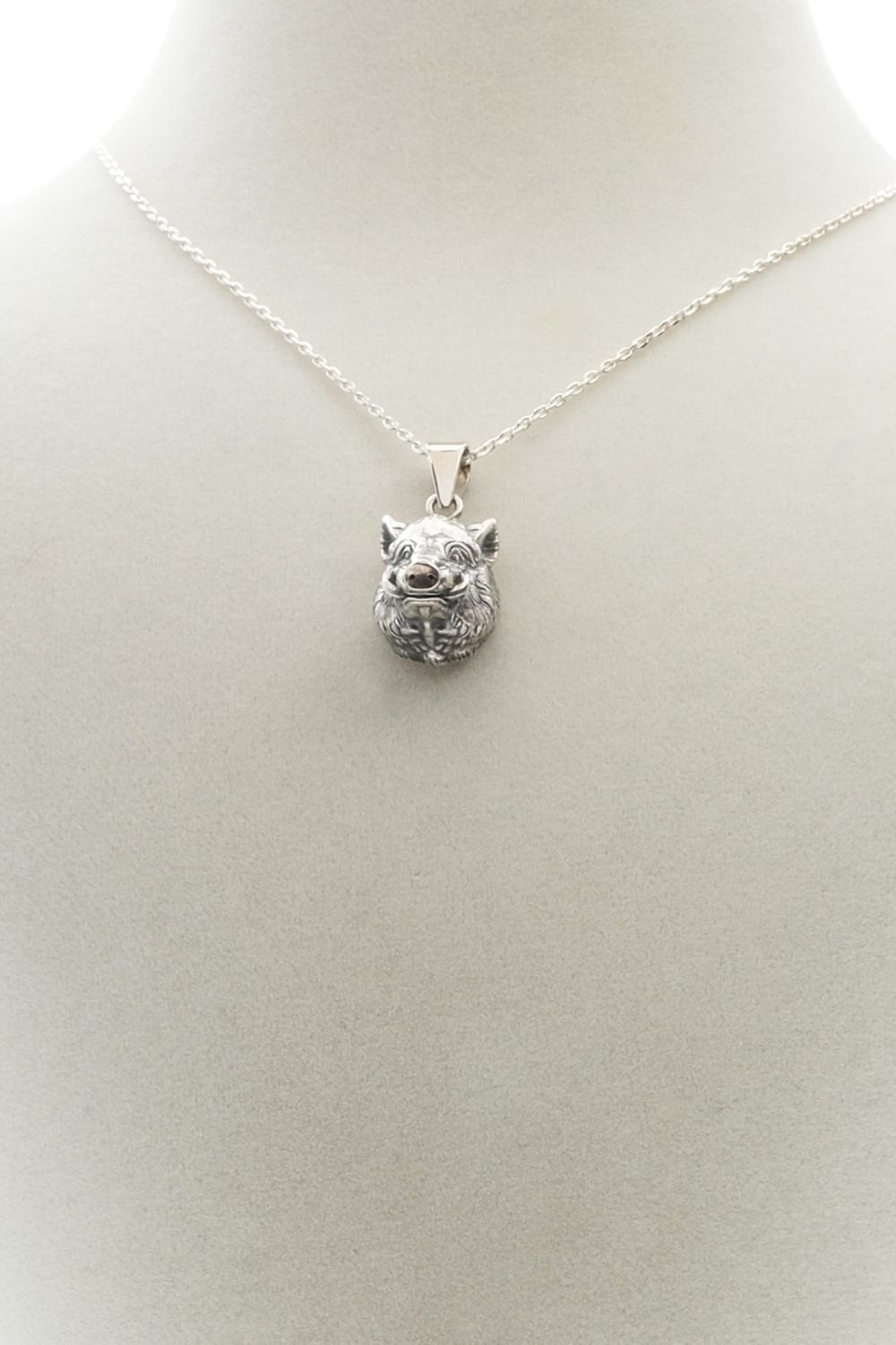 Melinka Accessories-Wild Boar Gümüş Kolye 01-Kolye-4-Milagron.com