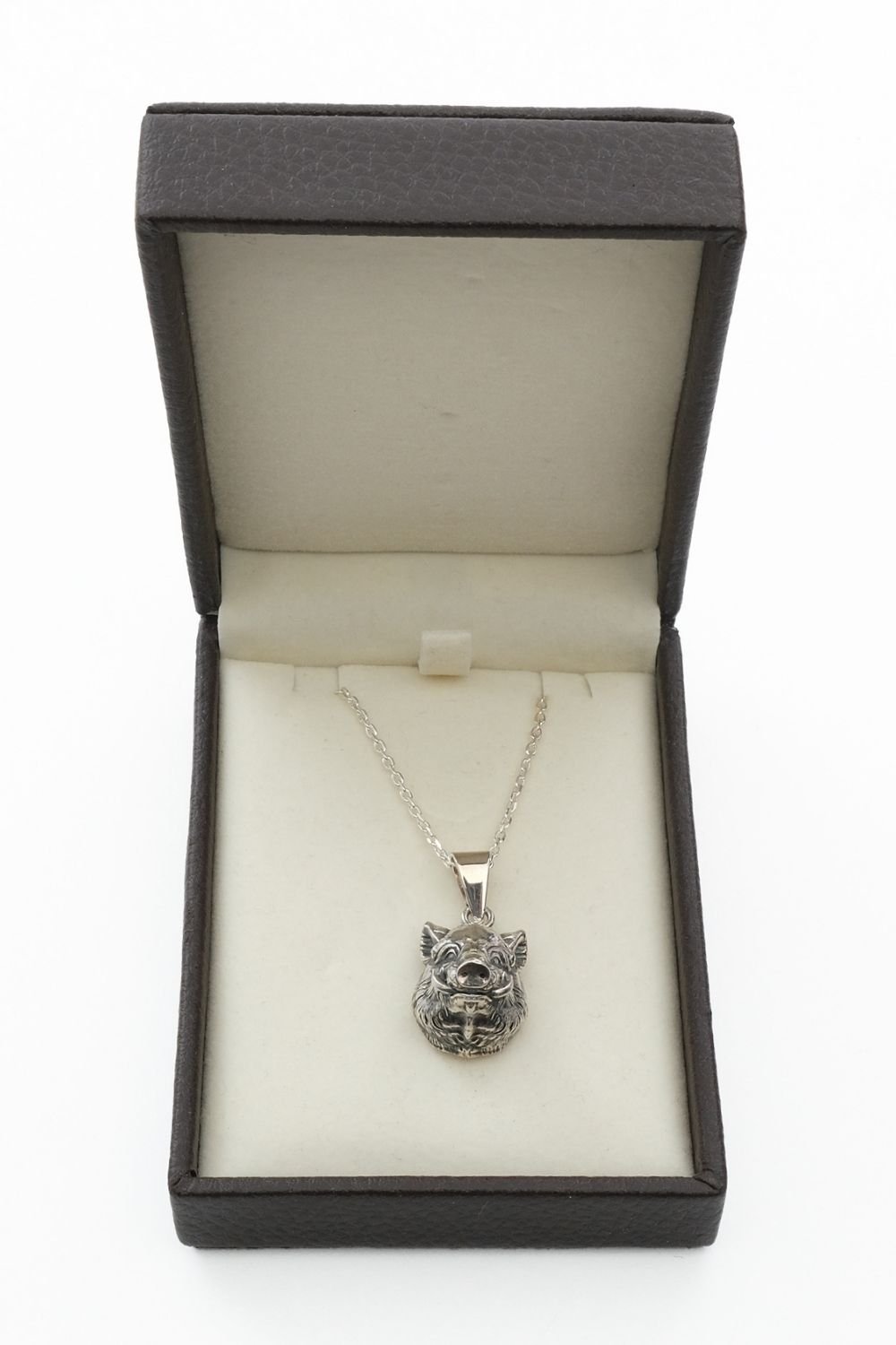 Melinka Accessories-Wild Boar Gümüş Kolye 01-Kolye-5-Milagron.com