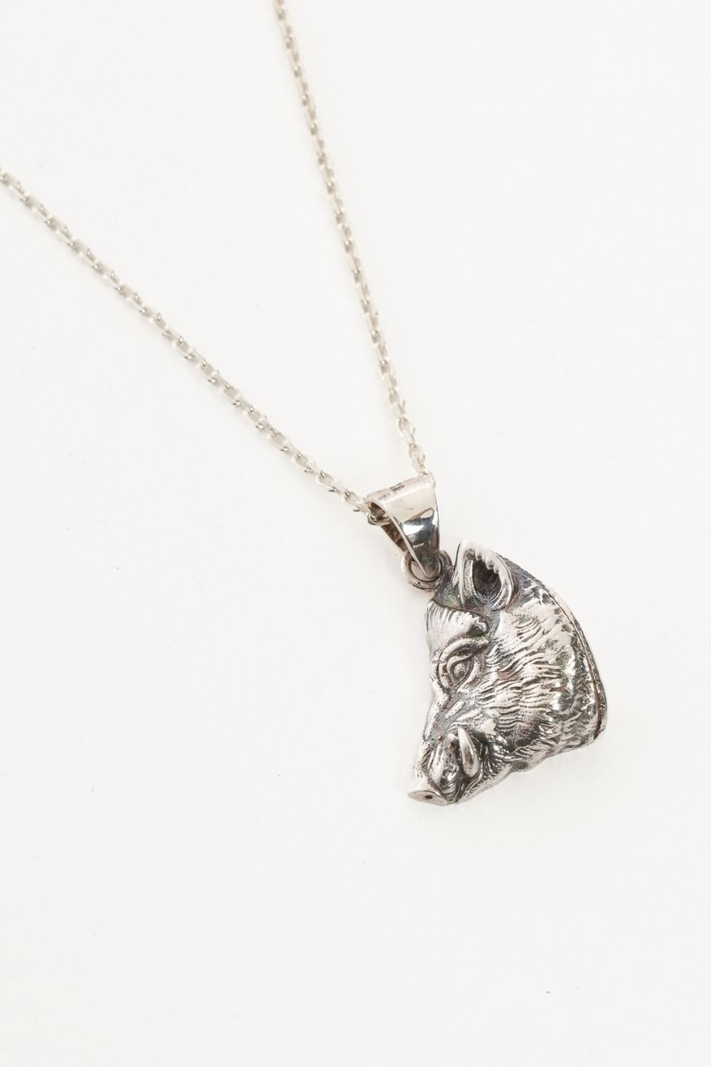 Melinka Accessories-Wild Boar Gümüş Kolye 02-Kolye-1-Milagron.com